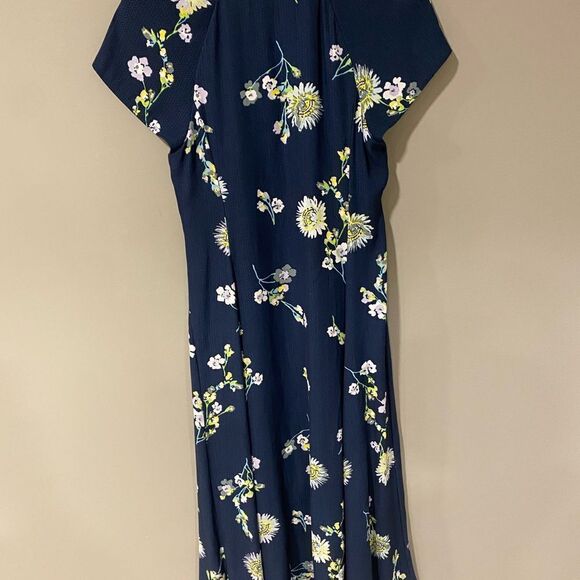 Free People Lost In You Blue‎ Floral Feminine Midi Dress Size S - Picture 8 of 8